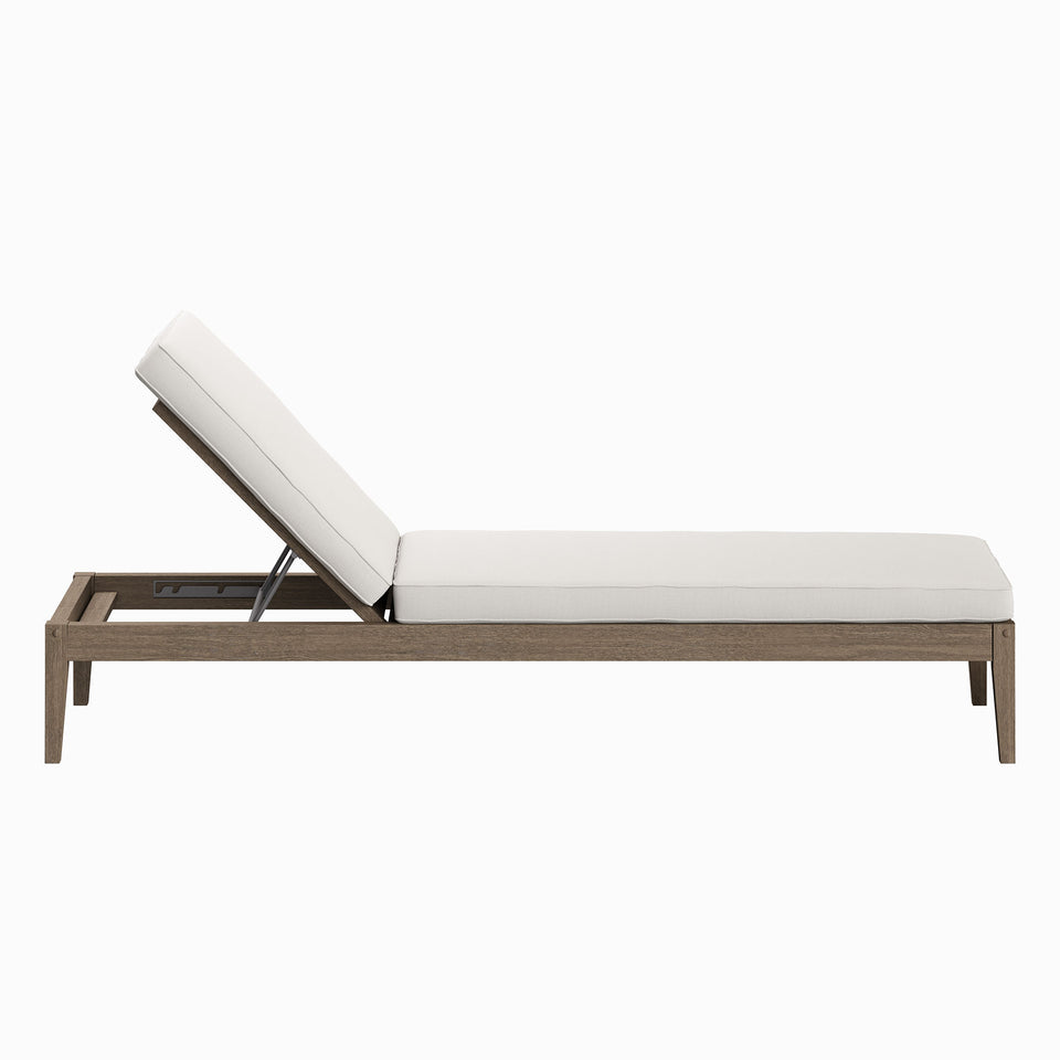 Northlake Outdoor Patio Teak Chaise Lounge by Modway
