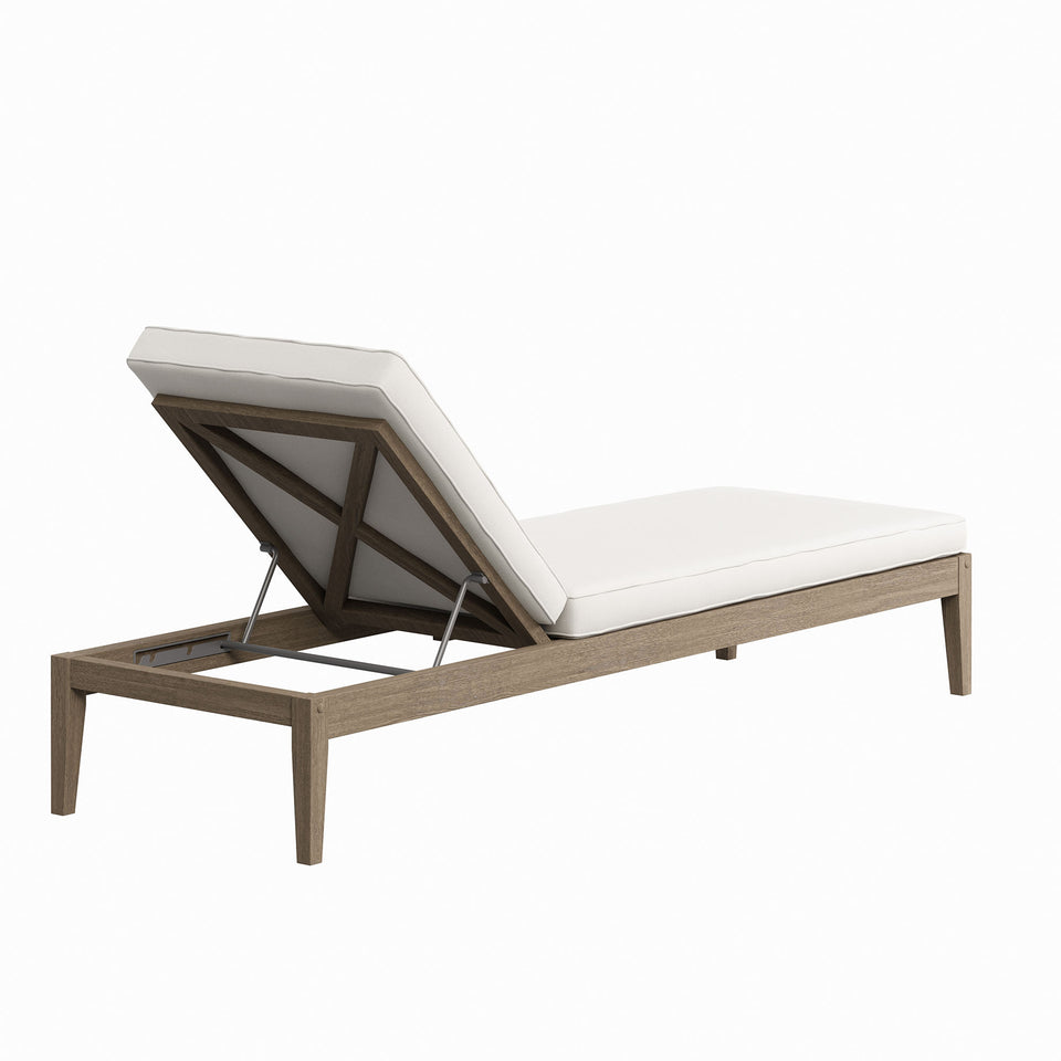 Northlake Outdoor Patio Teak Chaise Lounge by Modway