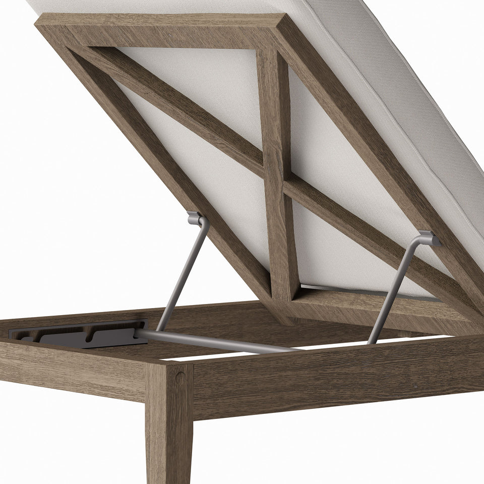 Northlake Outdoor Patio Teak Chaise Lounge by Modway