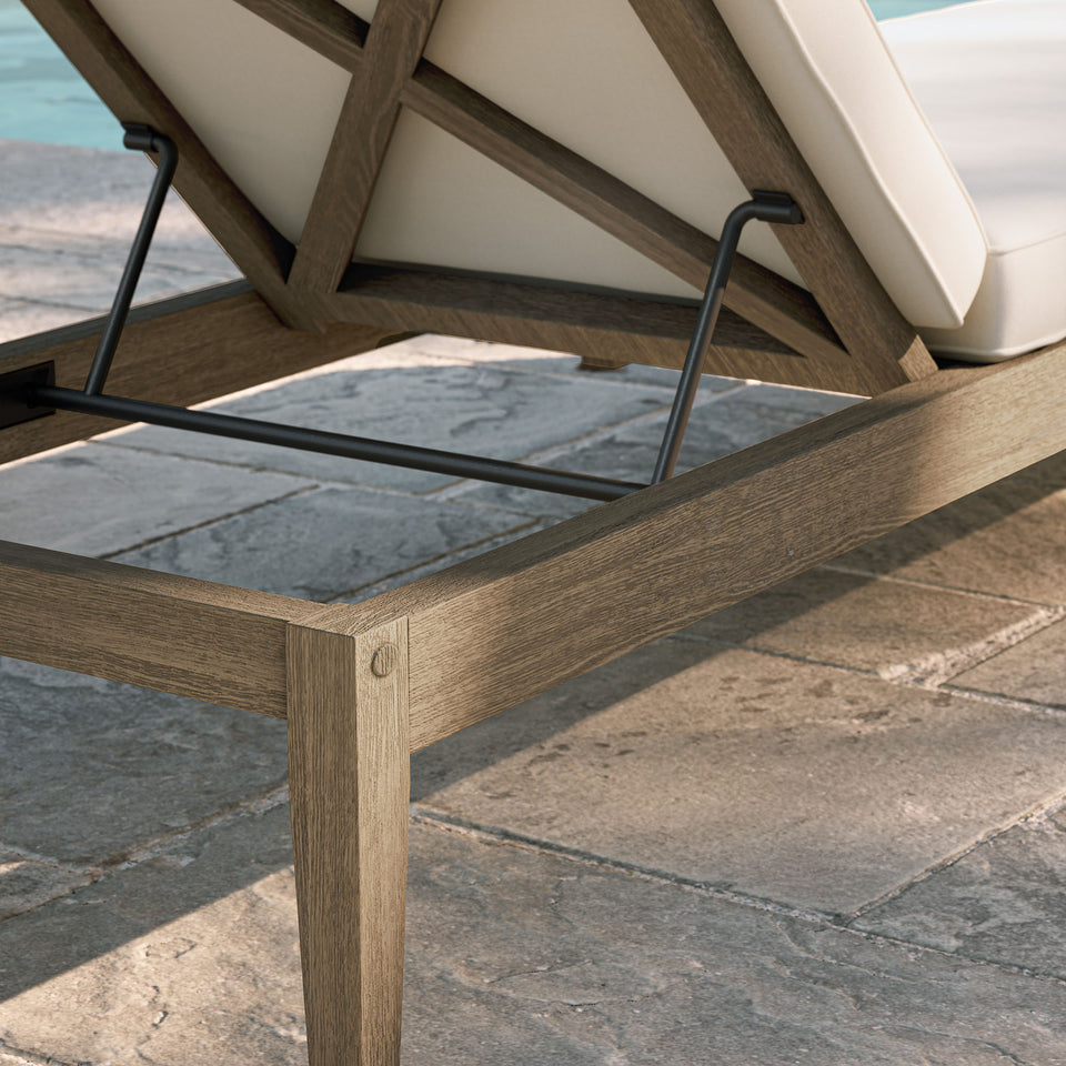 Northlake Outdoor Patio Teak Chaise Lounge by Modway