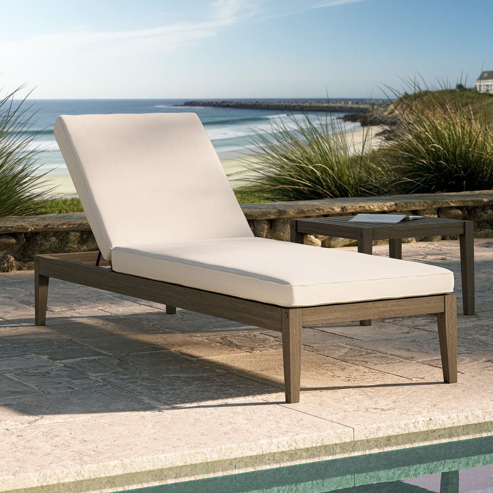 Northlake Outdoor Patio Teak Chaise Lounge by Modway