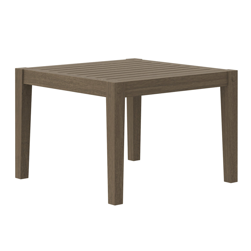 Northlake 3-Piece Outdoor Patio Teak Wood Furniture Set with Chaise Lounges and Side Table by Modway