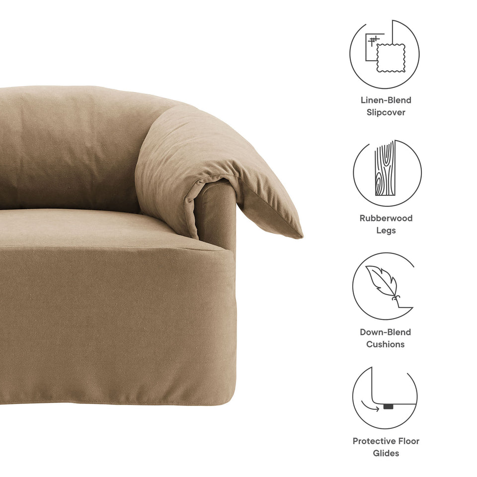 Lark Slipcovered Fabric Oversized Armchair by Modway