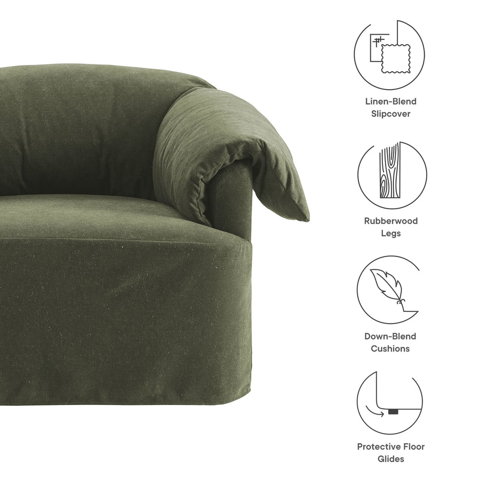 Lark Slipcovered Fabric Oversized Armchair by Modway