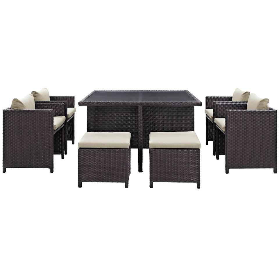 Inverse 9 Piece Outdoor Patio Dining Set by Modway