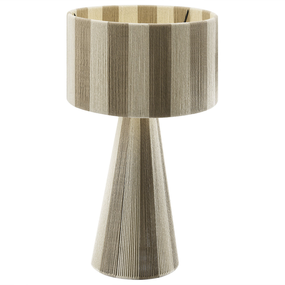 Renae Handwoven Cotton Thread Striped Table Lamp by Modway