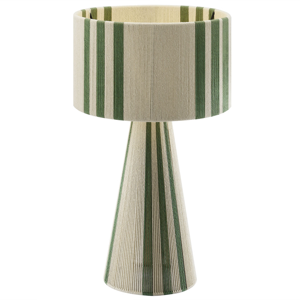 Gia Handwoven Cotton Thread Striped or Plain Table Lamp by Modway