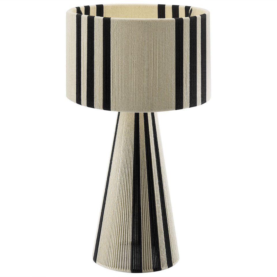 Gia Handwoven Cotton Thread Striped or Plain Table Lamp by Modway