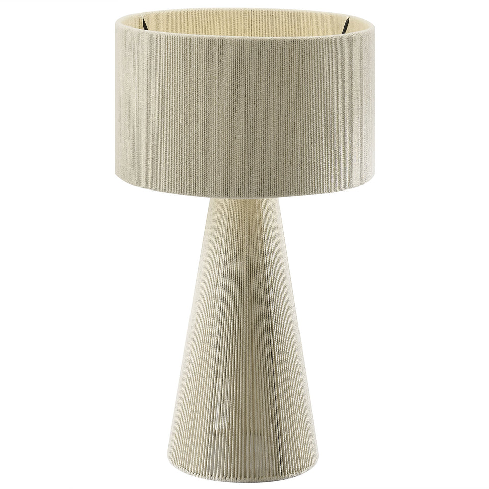 Gia Handwoven Cotton Thread Striped or Plain Table Lamp by Modway