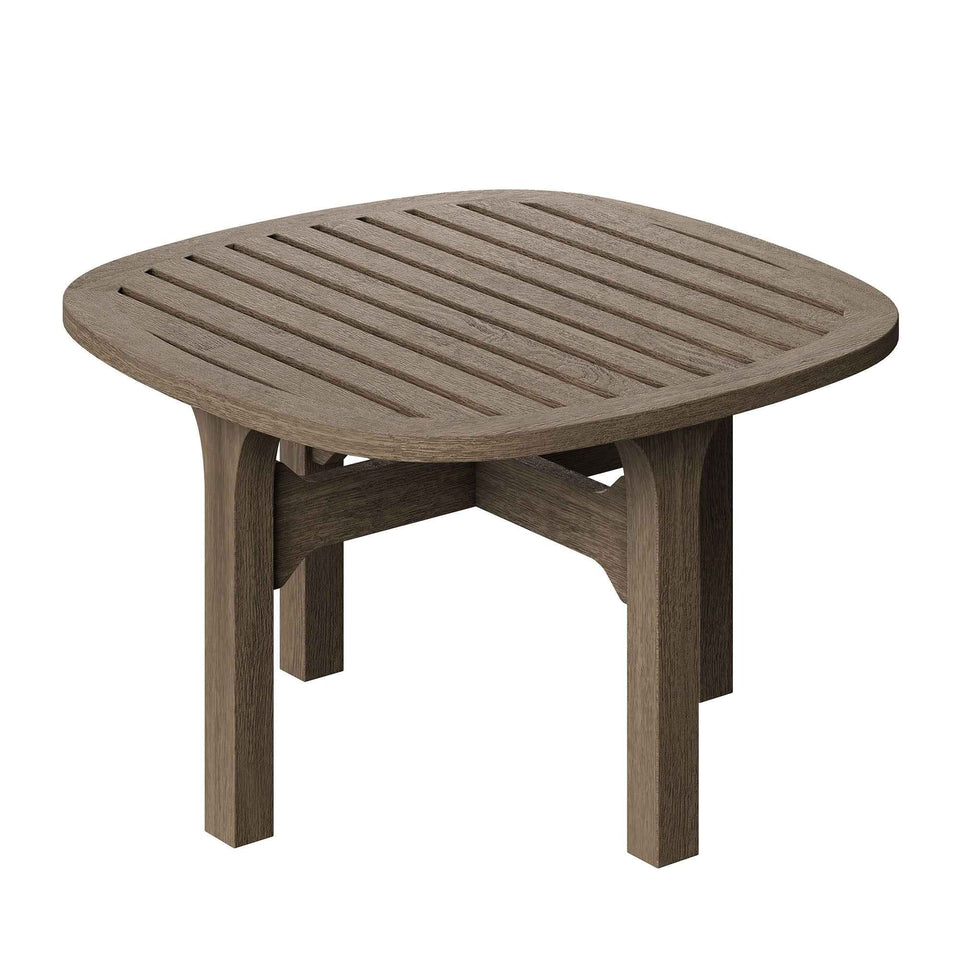 Saratoga Square Outdoor Patio Teak Wood Side Table by Modway