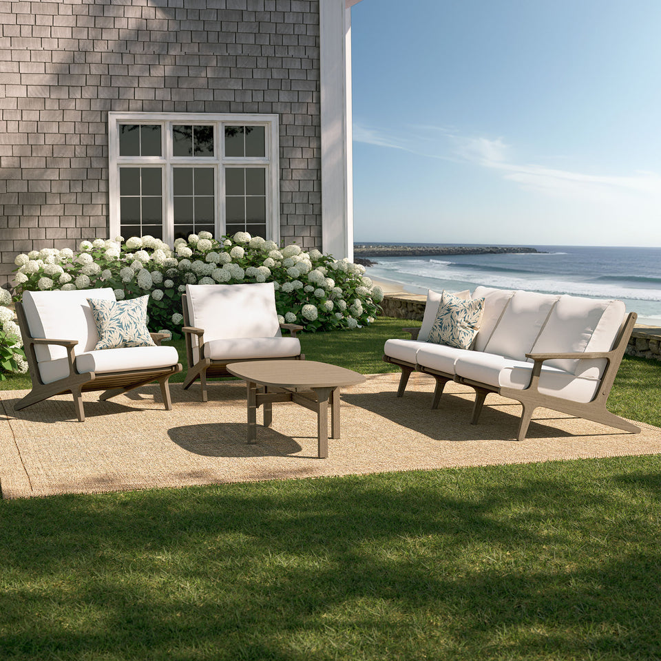 Saratoga 4-Piece Outdoor Patio Teak Wood Furniture Set by Modway