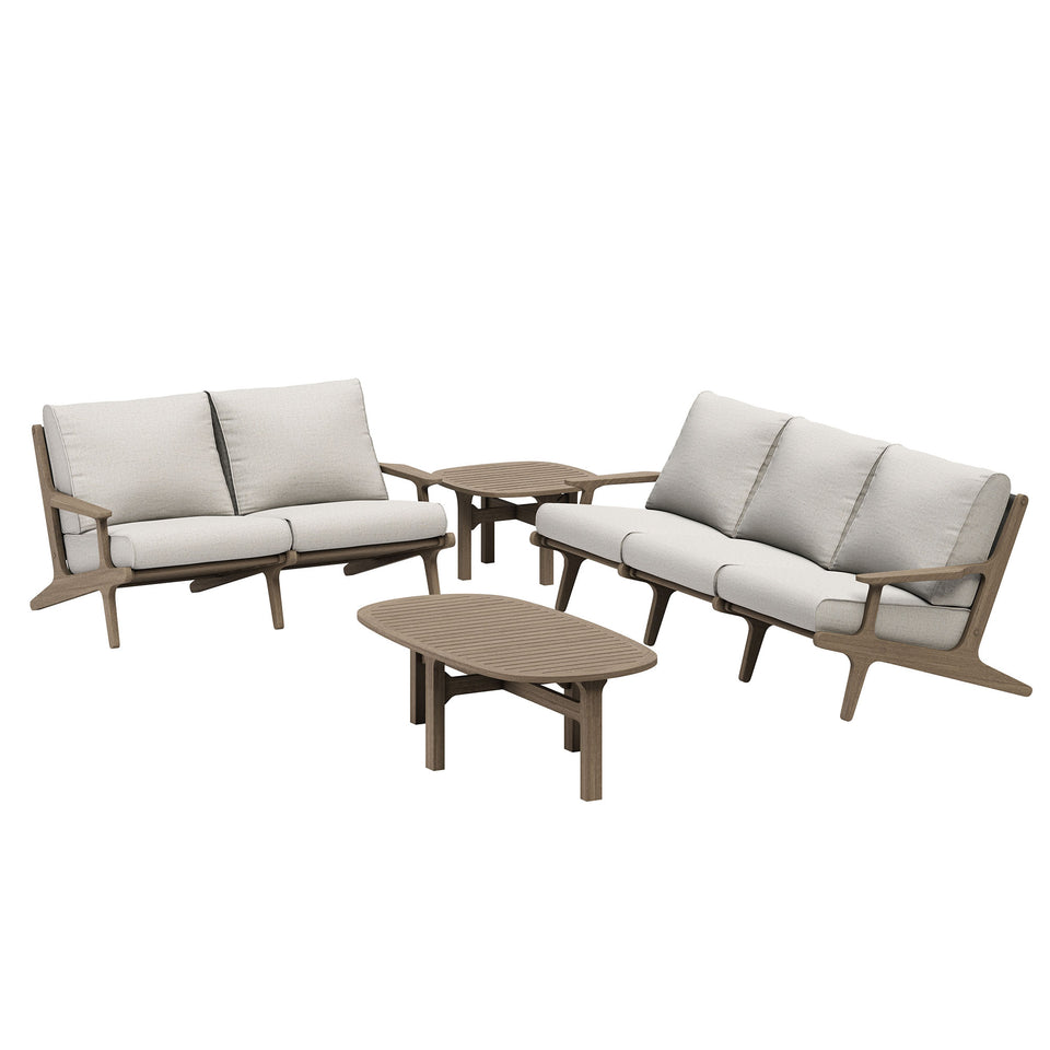 Saratoga 4-Piece Outdoor Patio Teak Wood Furniture Set by Modway