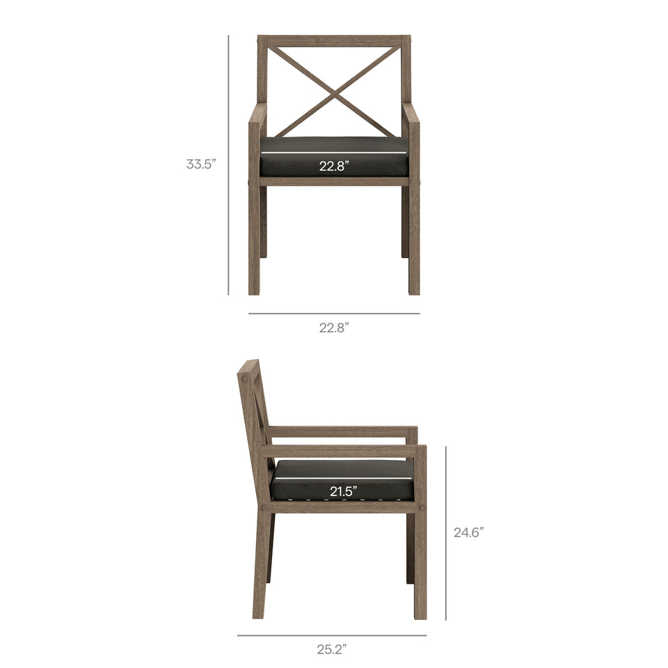 Northlake 9-Piece Outdoor Patio Teak Wood Dining Set by Modway