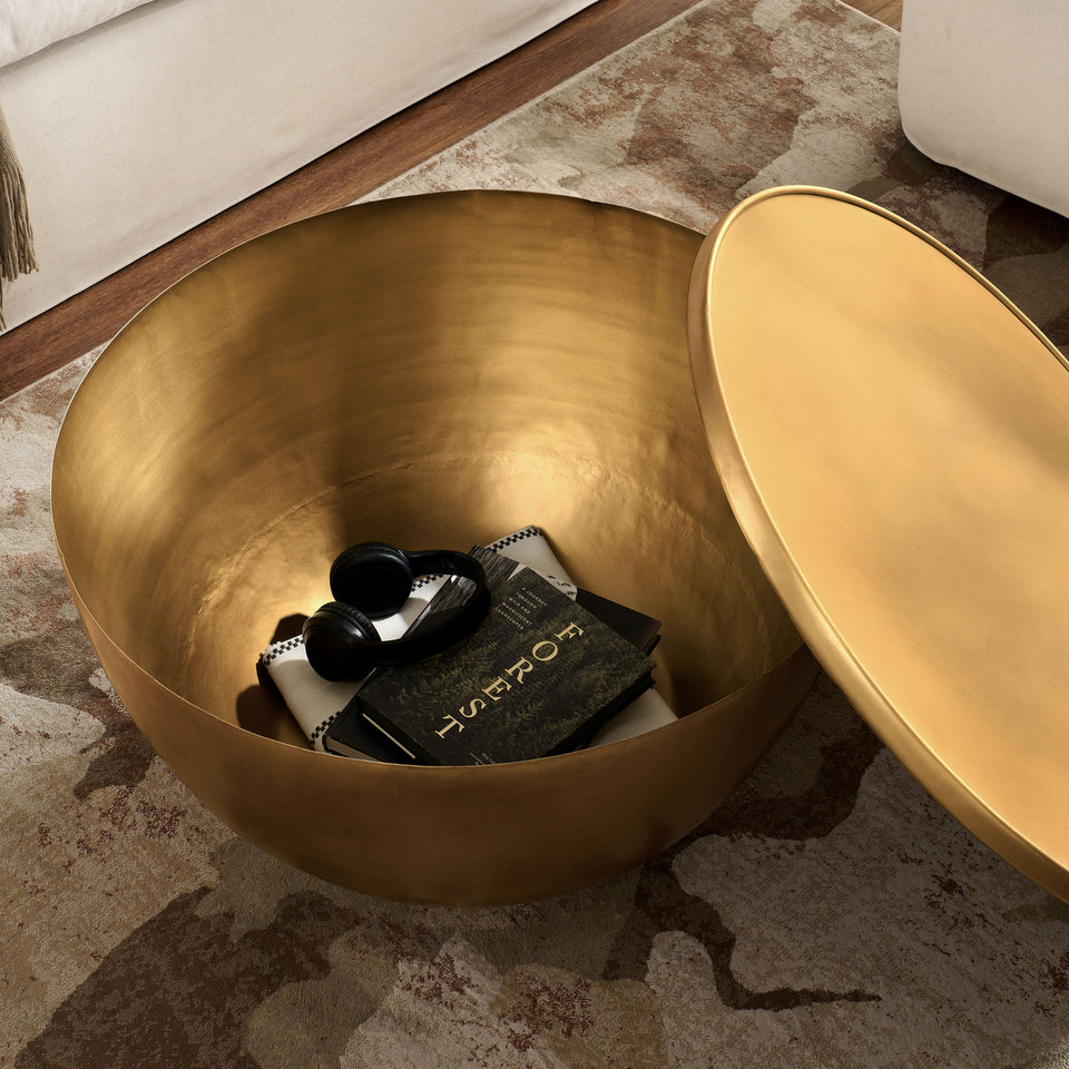 Viora 32 Inch Metal Storage Coffee Table by Modway