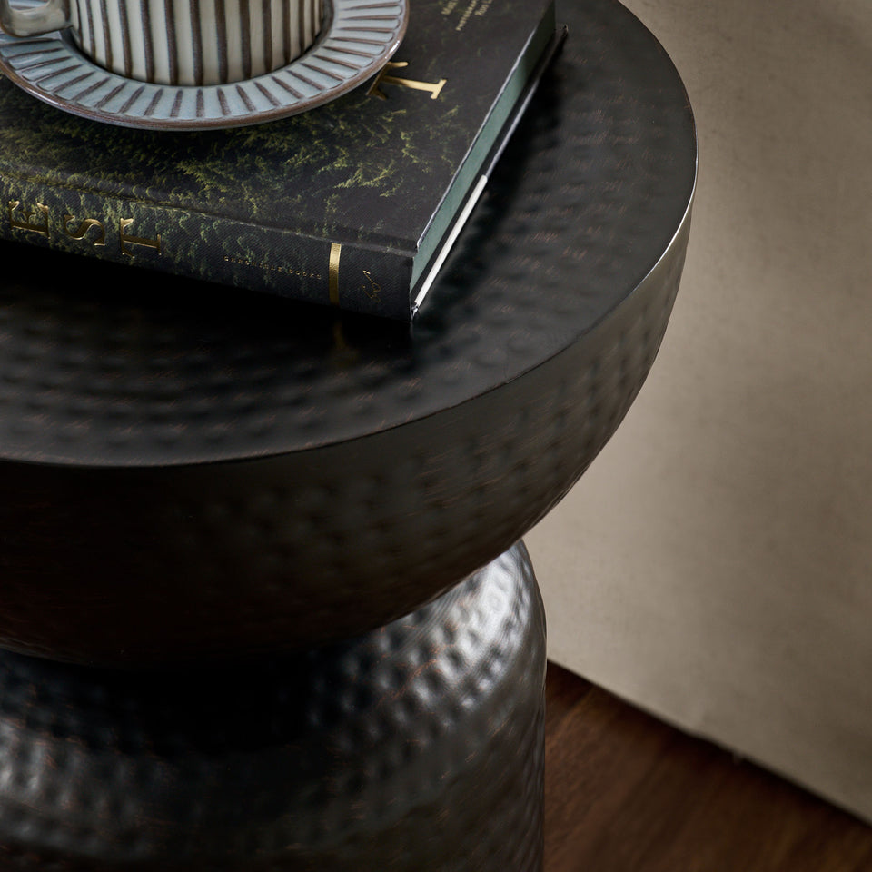 Mella Metal Hammered Side Table by Modway