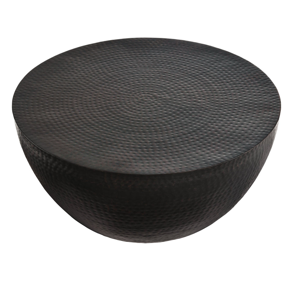Mella 32 Inch Metal Hammered Coffee Table by Modway
