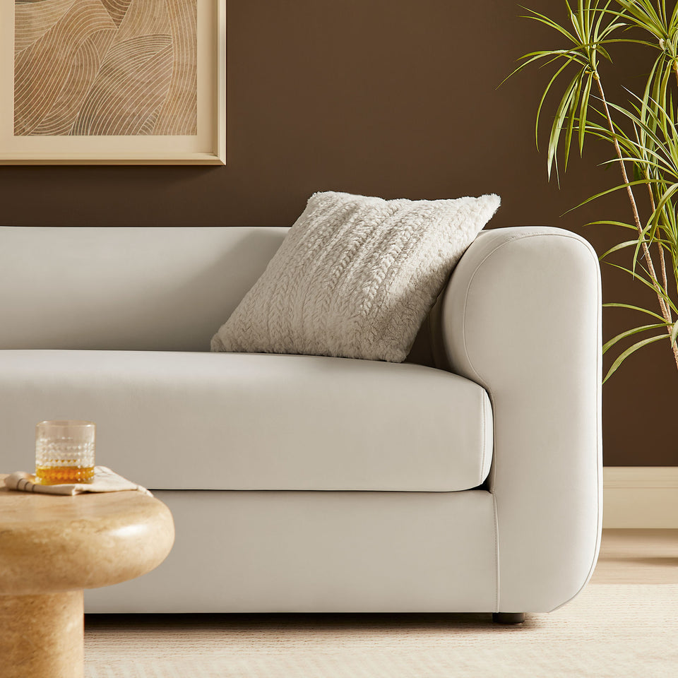 Leif 89" Performance Velvet Upholstered Sofa by Modway