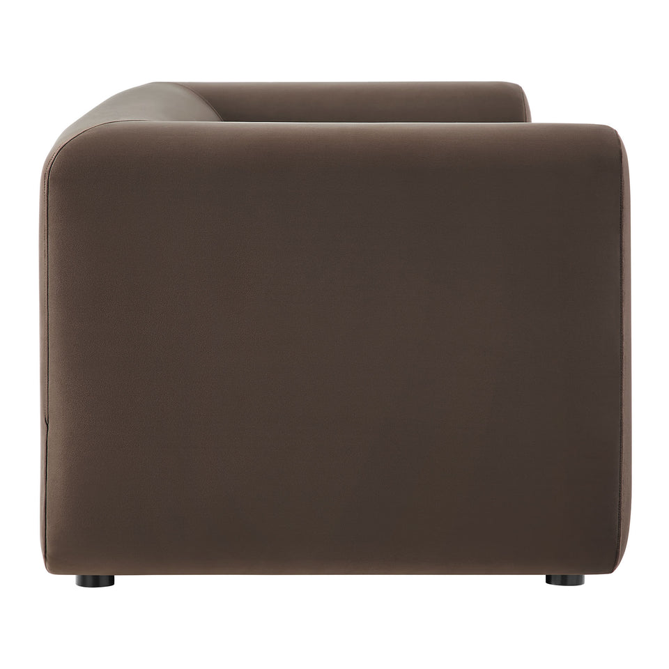 Leif 89" Performance Velvet Upholstered Sofa by Modway