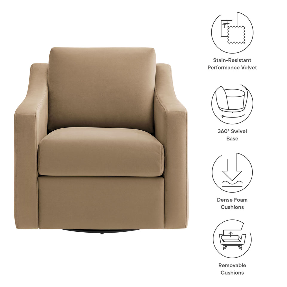 Liora Performance Velvet Armchair by Modway