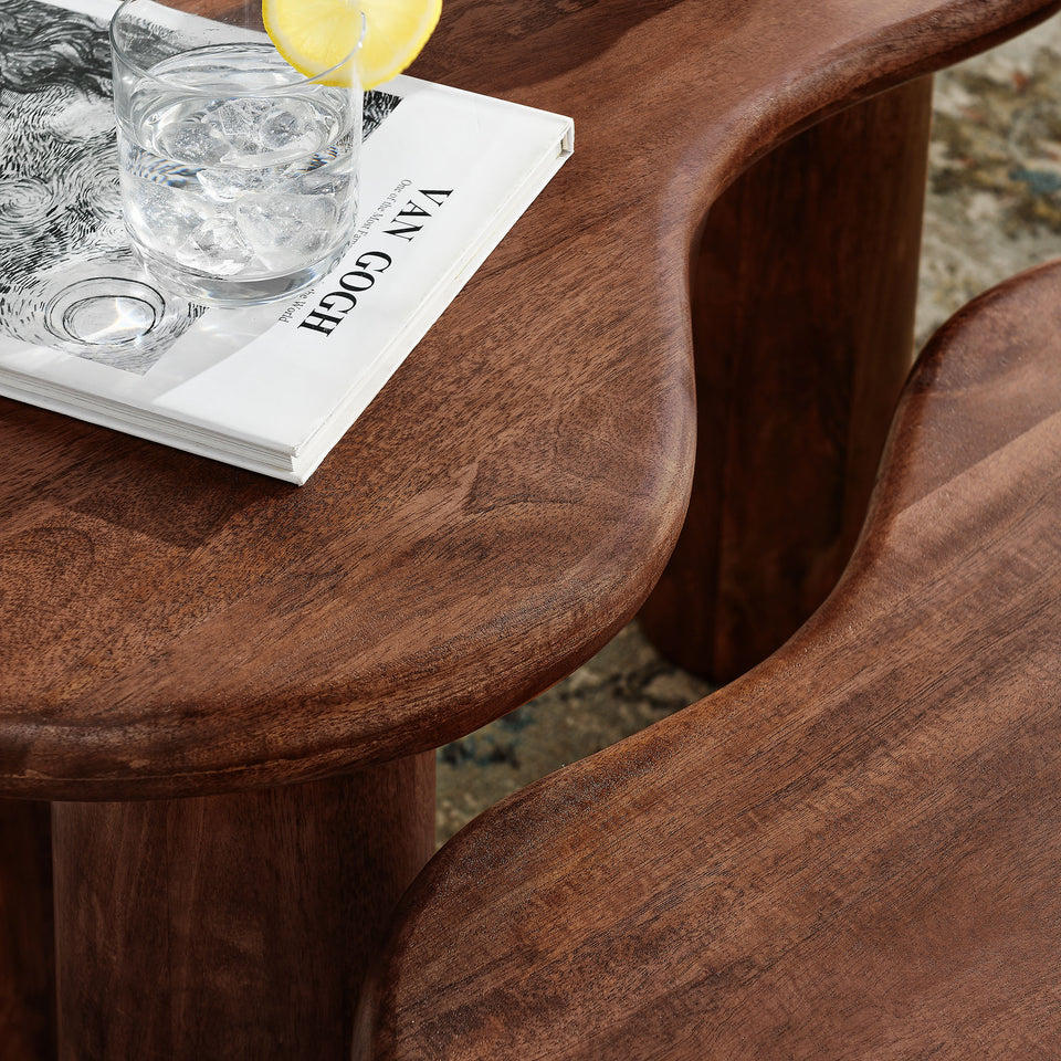 Hackney Mango Wood Nesting Coffee Table Set by Modway