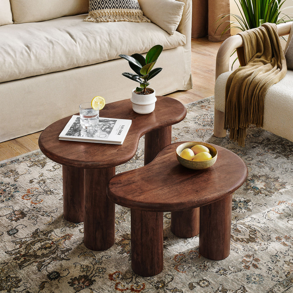 Hackney Mango Wood Nesting Coffee Table Set by Modway