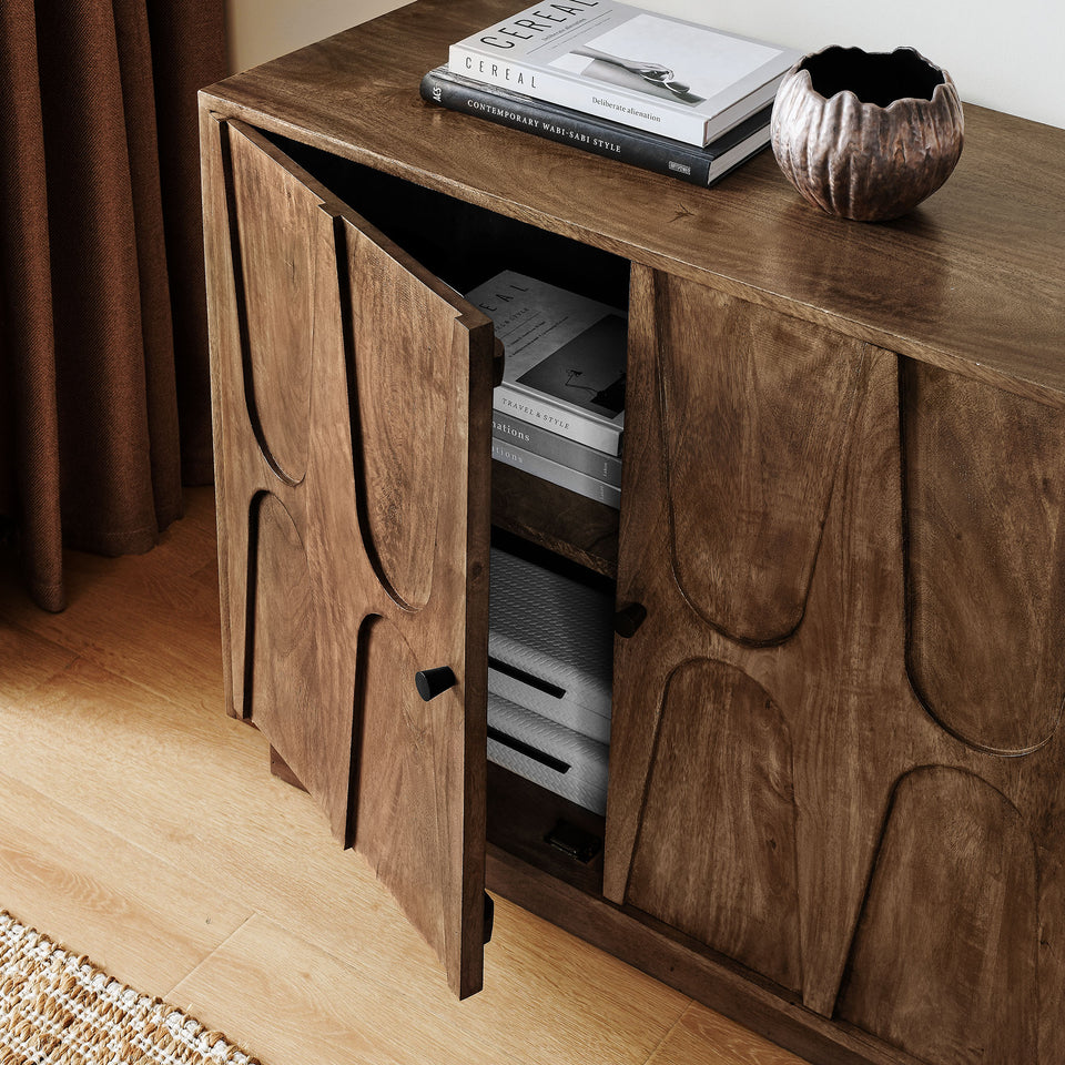 Veda 72" Mango Wood Sideboard Cabinet by Modway