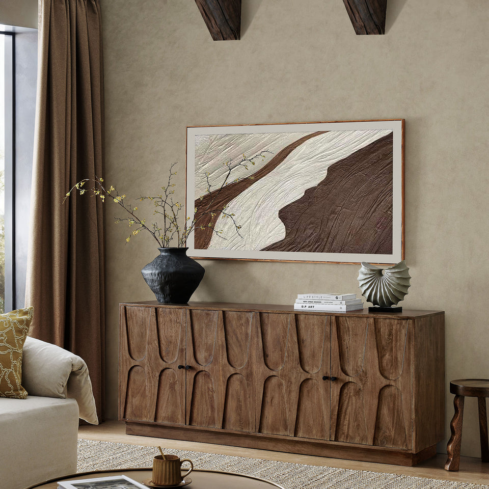 Veda 72" Mango Wood Sideboard Cabinet by Modway