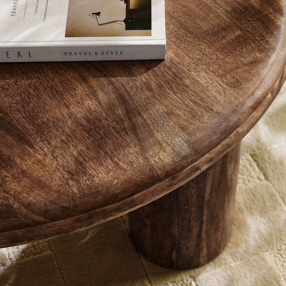 Mavina Round Mango Wood Coffee Table by Modway