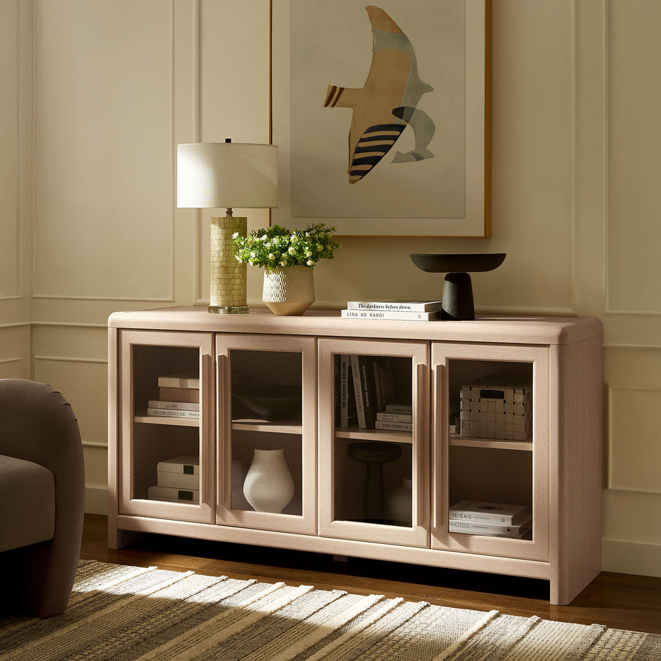 Evren 4-Door Sideboard Storage Display Cabinet by Modway