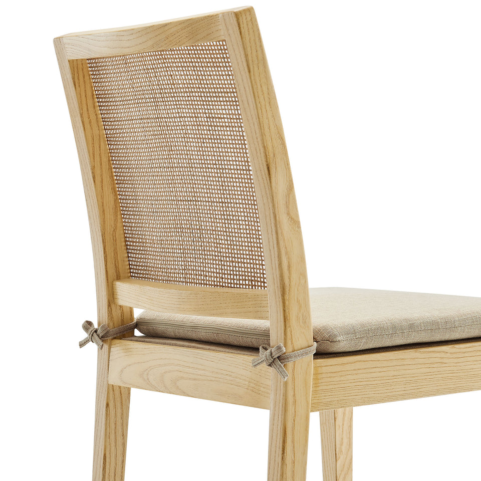 Ovard Wood and Rattan Dining Chair by Modway