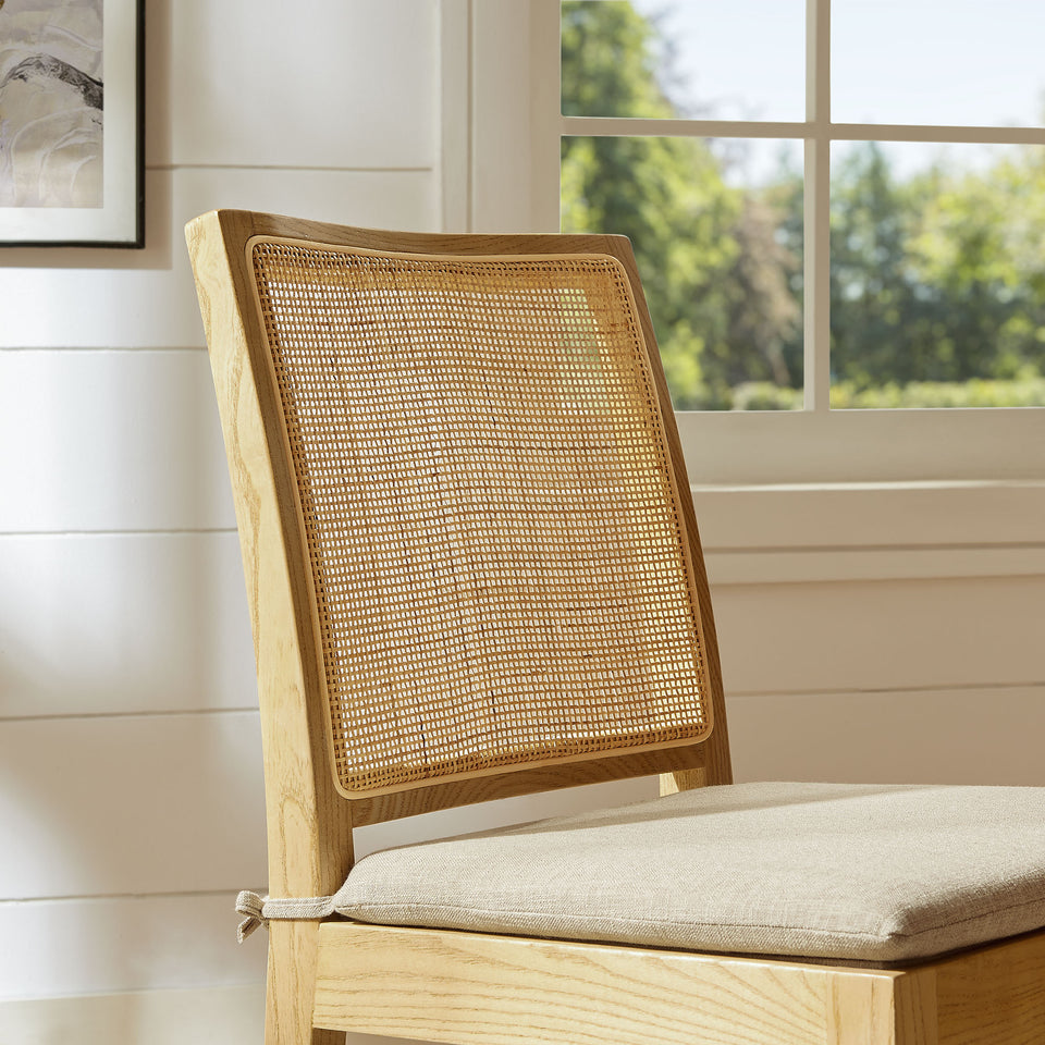 Ovard Wood and Rattan Dining Chair by Modway