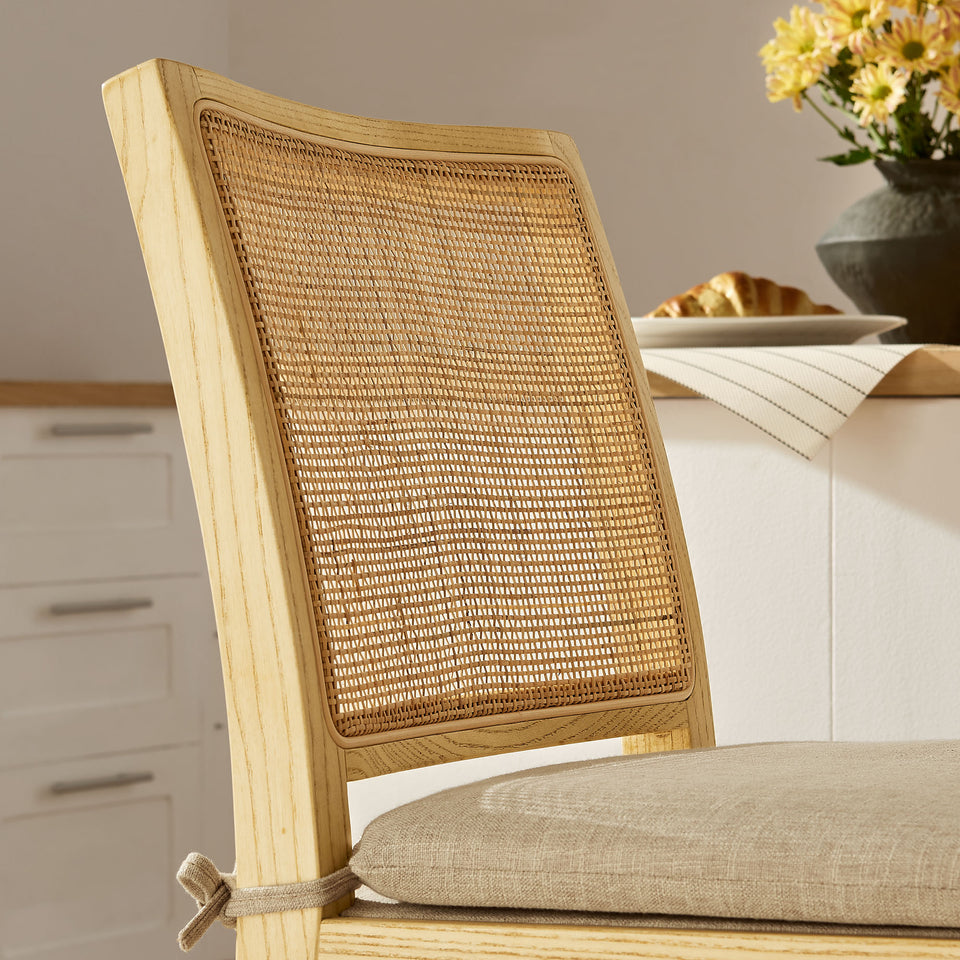 Ovard Wood and Rattan Counter Stool by Modway