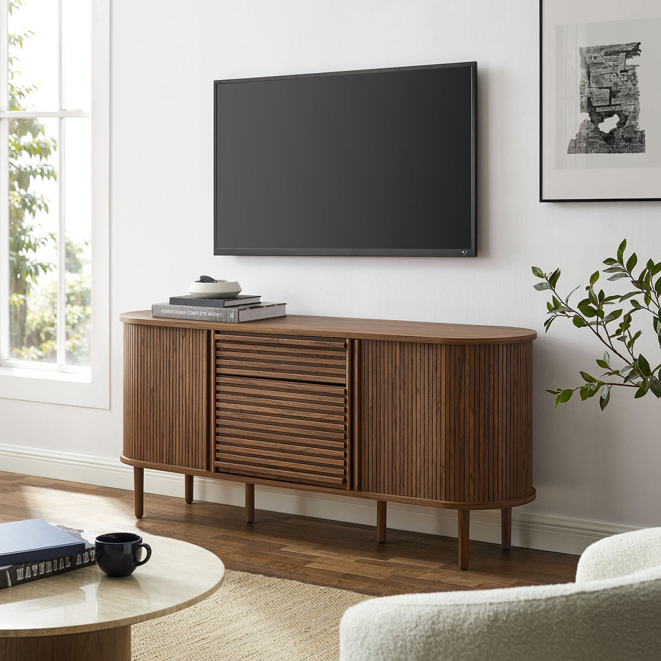 Harlan 67" Fluted Oval Sideboard Cabinet by Modway