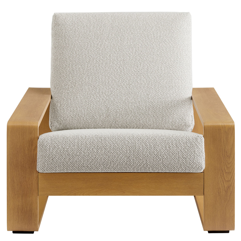 Lirienne Outdoor Patio Aluminum Faux Wood Armchairs Set of 2 by Modway