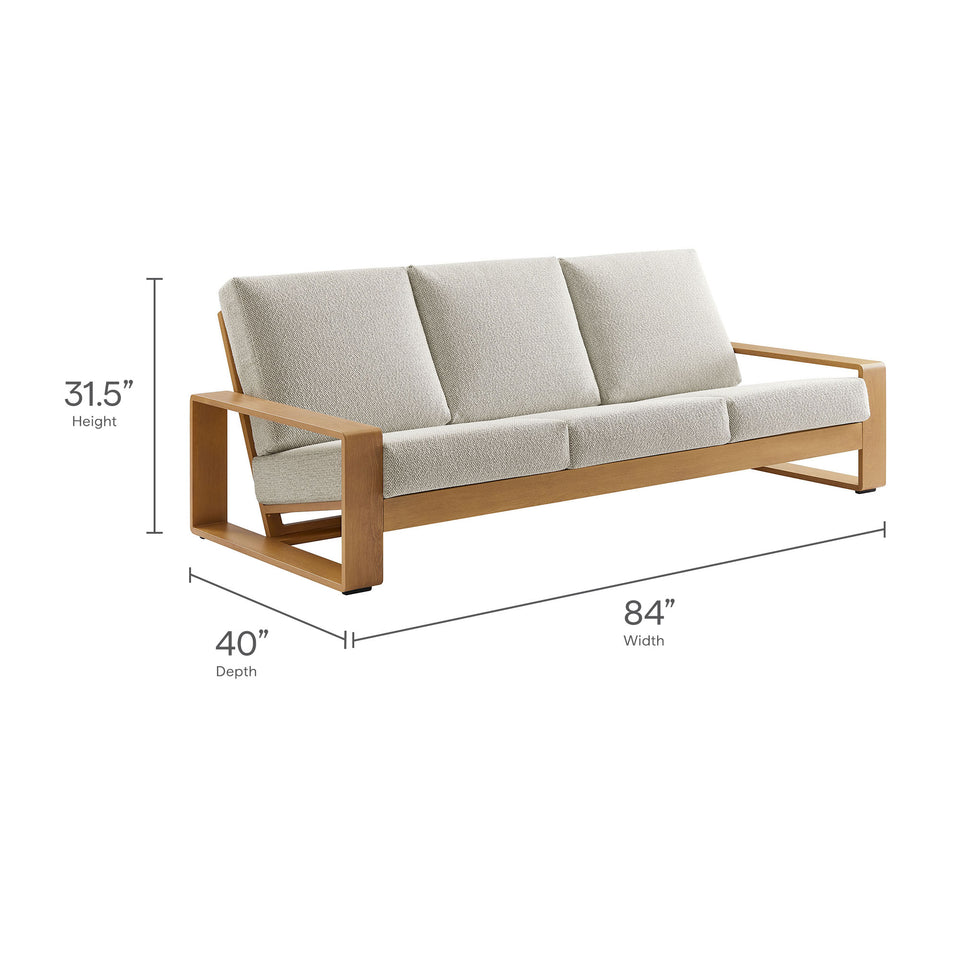 Lirienne 2-Piece Outdoor Patio Aluminum Faux Wood Furniture Set by Modway