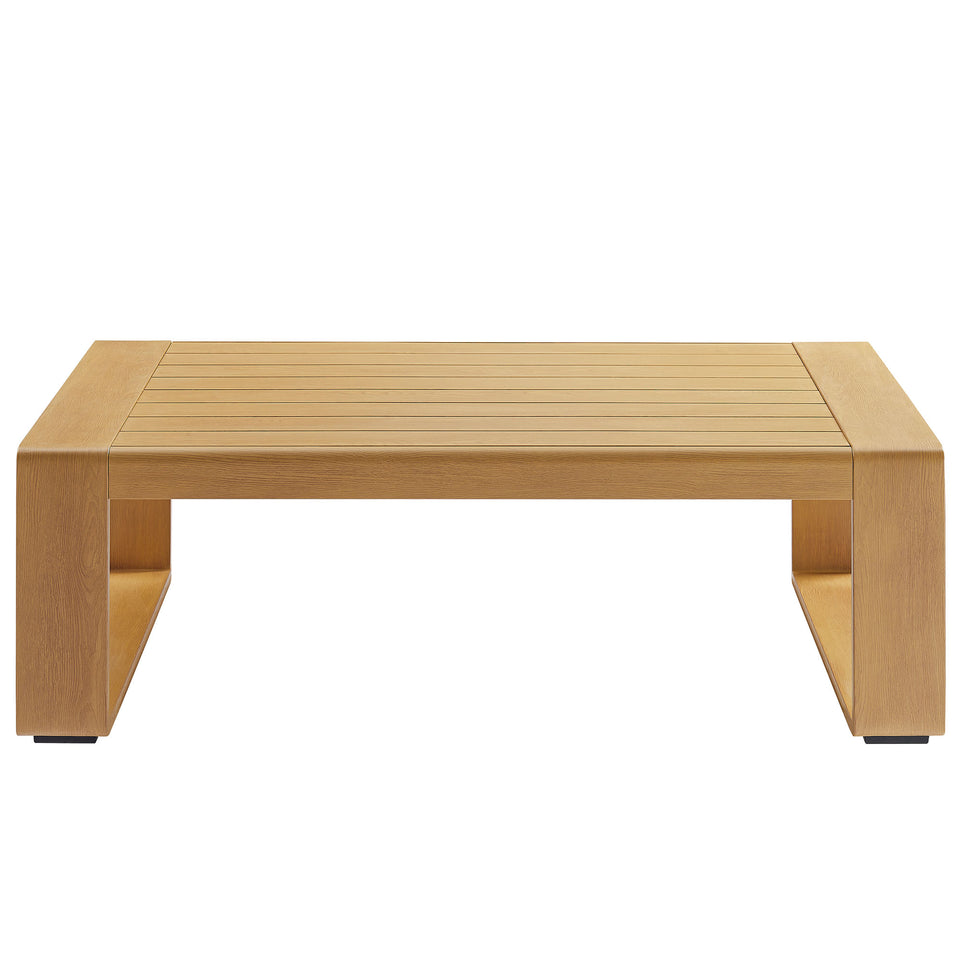 Lirienne Outdoor Patio Aluminum Faux Wood Coffee Table by Modway