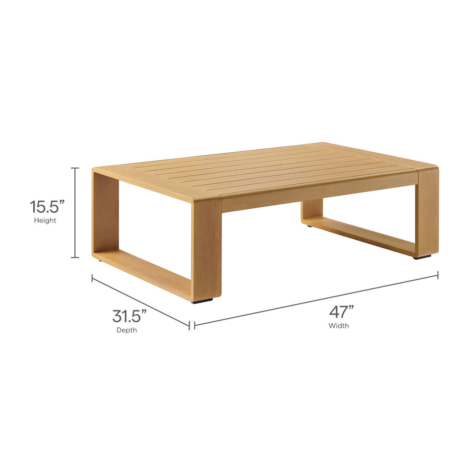 Lirienne 2-Piece Outdoor Patio Aluminum Faux Wood Furniture Set by Modway