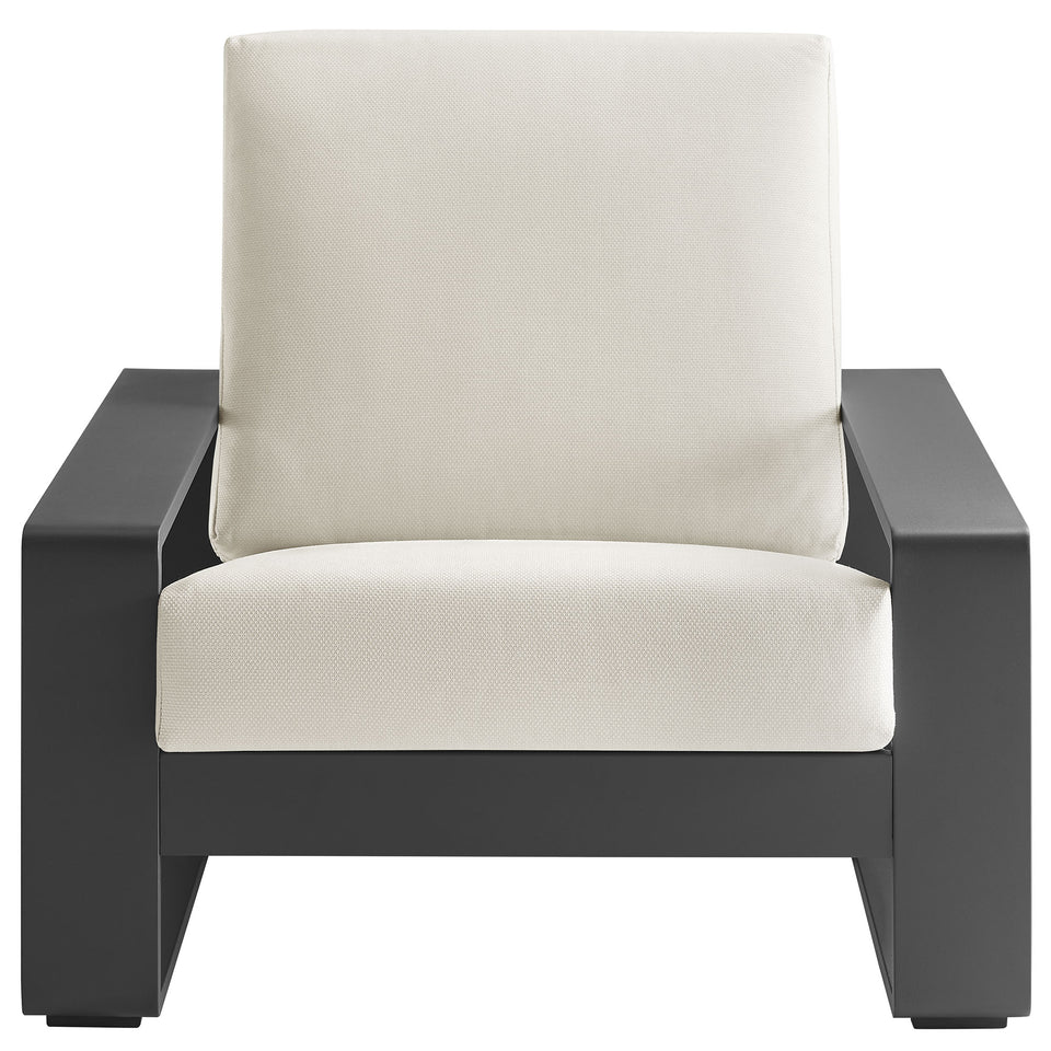 Lirienne Outdoor Patio Aluminum Faux Wood Armchairs Set of 2 by Modway