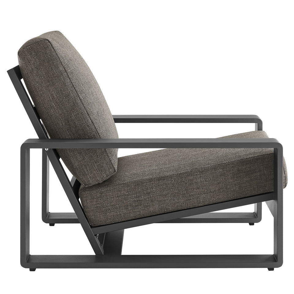 Lirienne Outdoor Patio Aluminum Faux Wood Armchairs Set of 2 by Modway