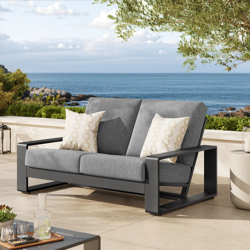 Lirienne Outdoor Patio Aluminum Loveseat by Modway