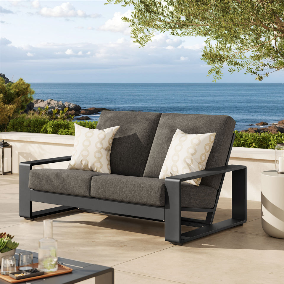 Lirienne Outdoor Patio Aluminum Loveseat by Modway