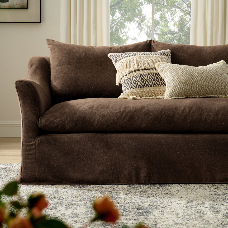 Somerset 92" Linen Blend Slipcovered Sofa by Modway