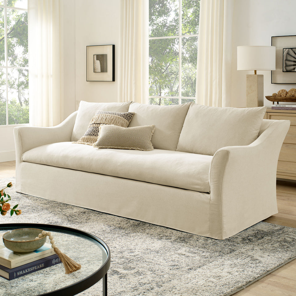 Somerset 92" Linen Blend Slipcovered Sofa by Modway