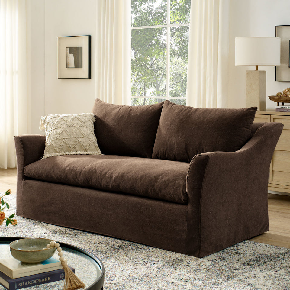 Somerset 70" Linen Blend Slipcovered Loveseat by Modway