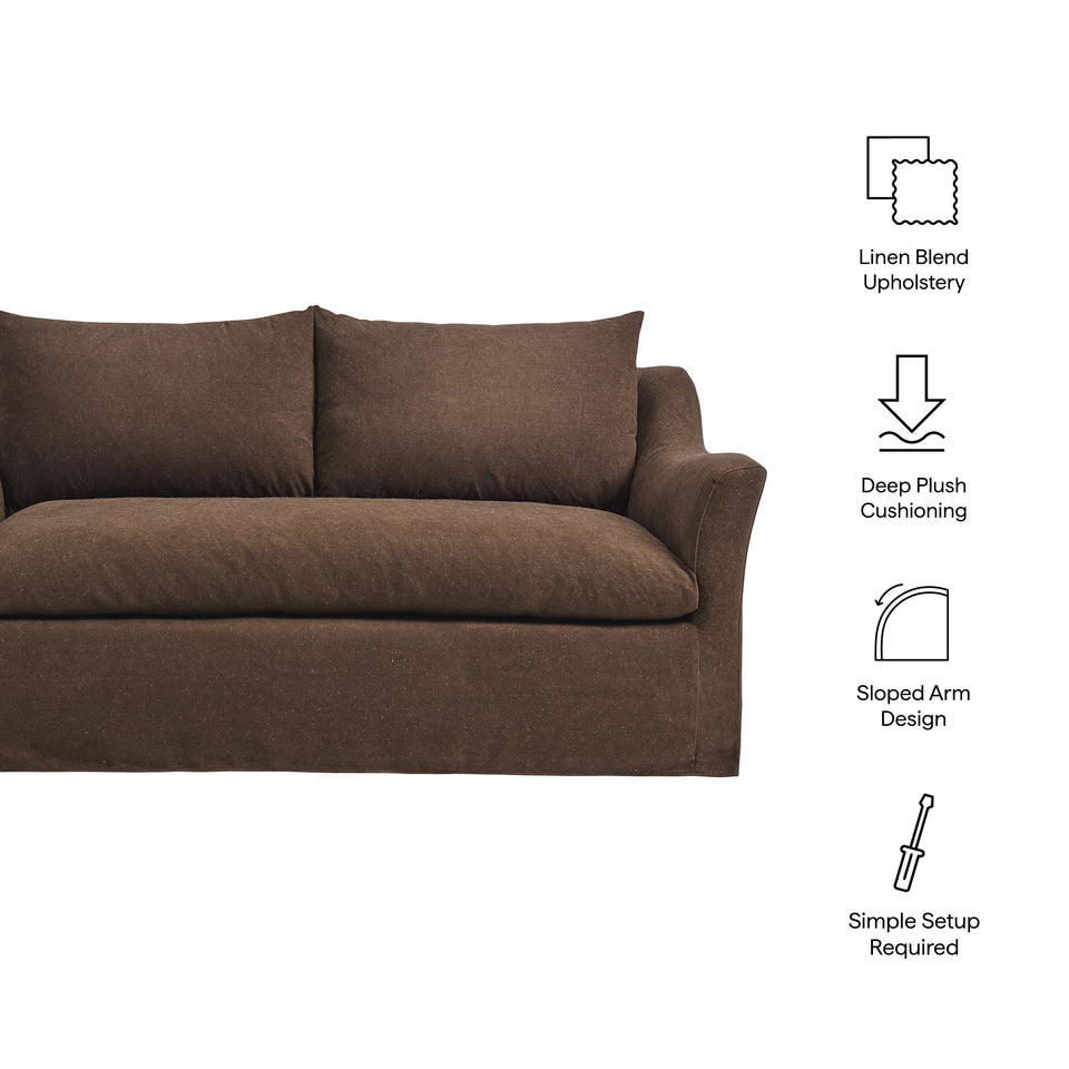 Somerset 70" Linen Blend Slipcovered Loveseat by Modway