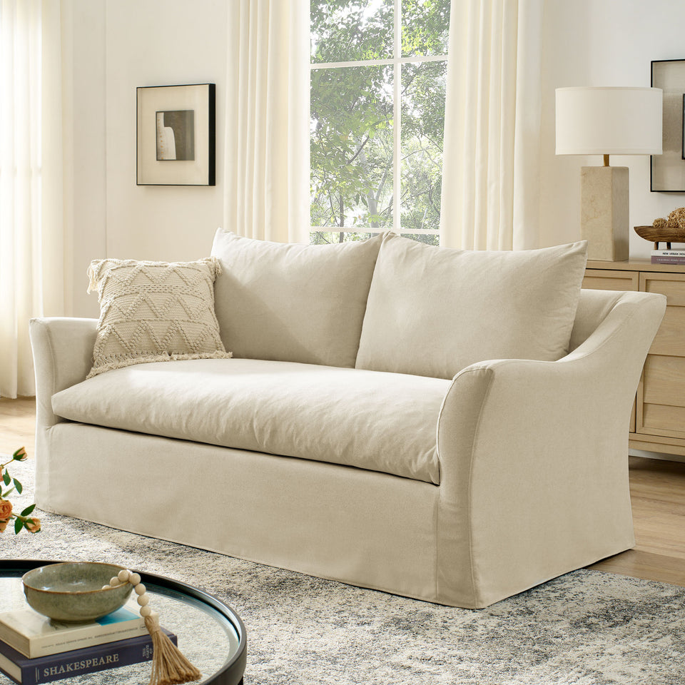 Somerset 70" Linen Blend Slipcovered Loveseat by Modway