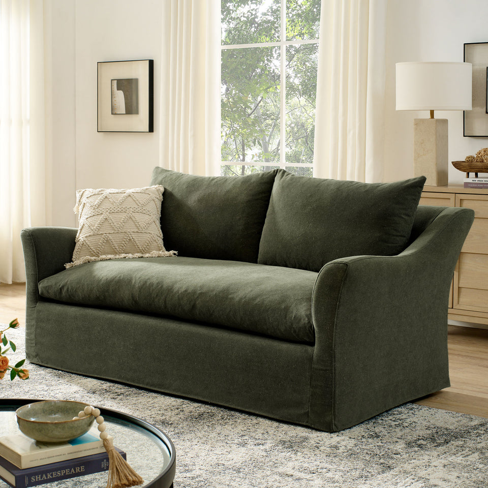 Somerset 70" Linen Blend Slipcovered Loveseat by Modway