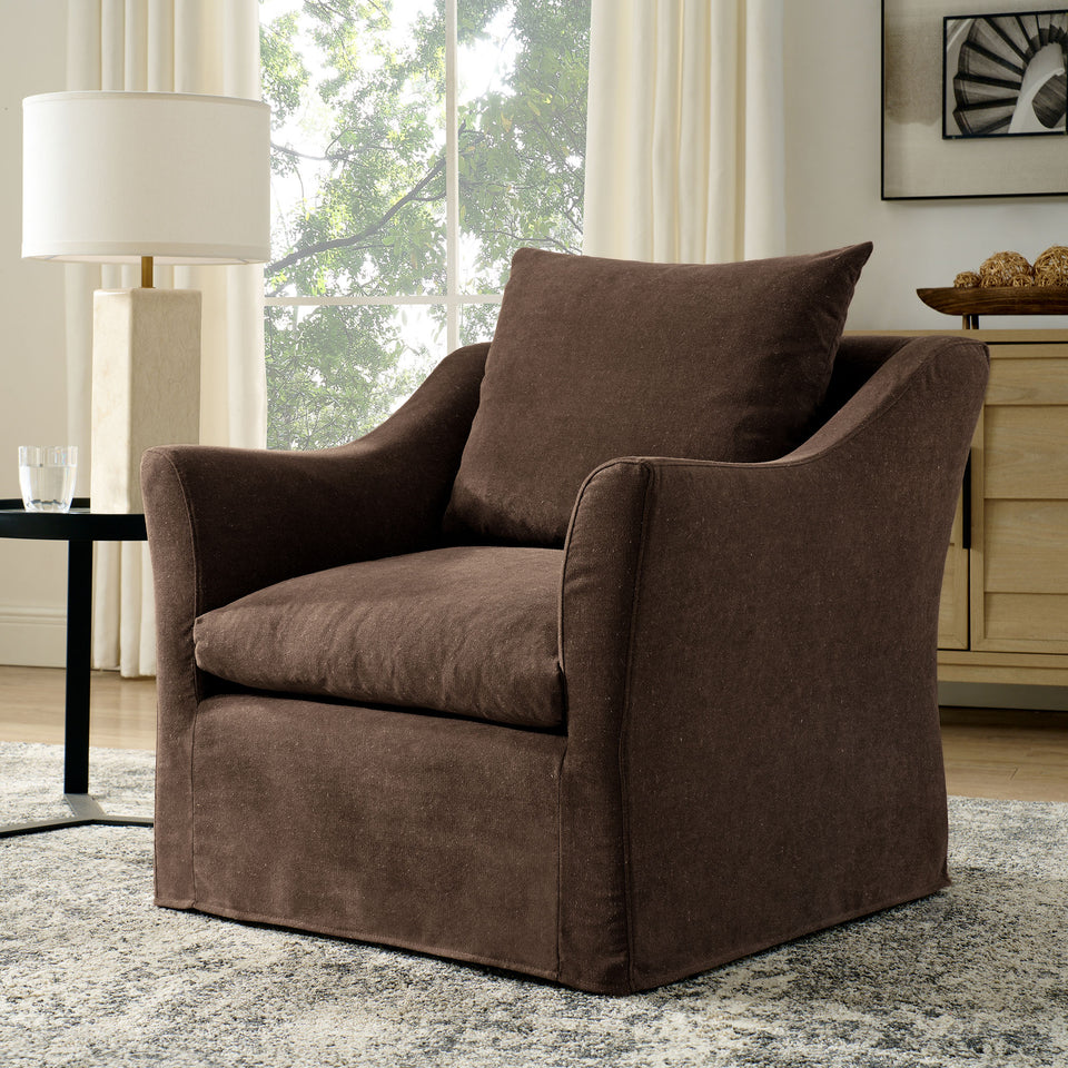Somerset Linen Blend Slipcovered Armchair by Modway