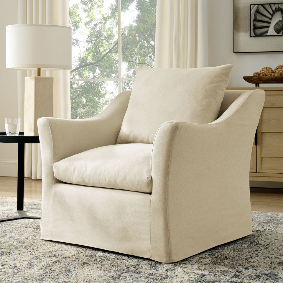 Somerset Linen Blend Slipcovered Armchair by Modway