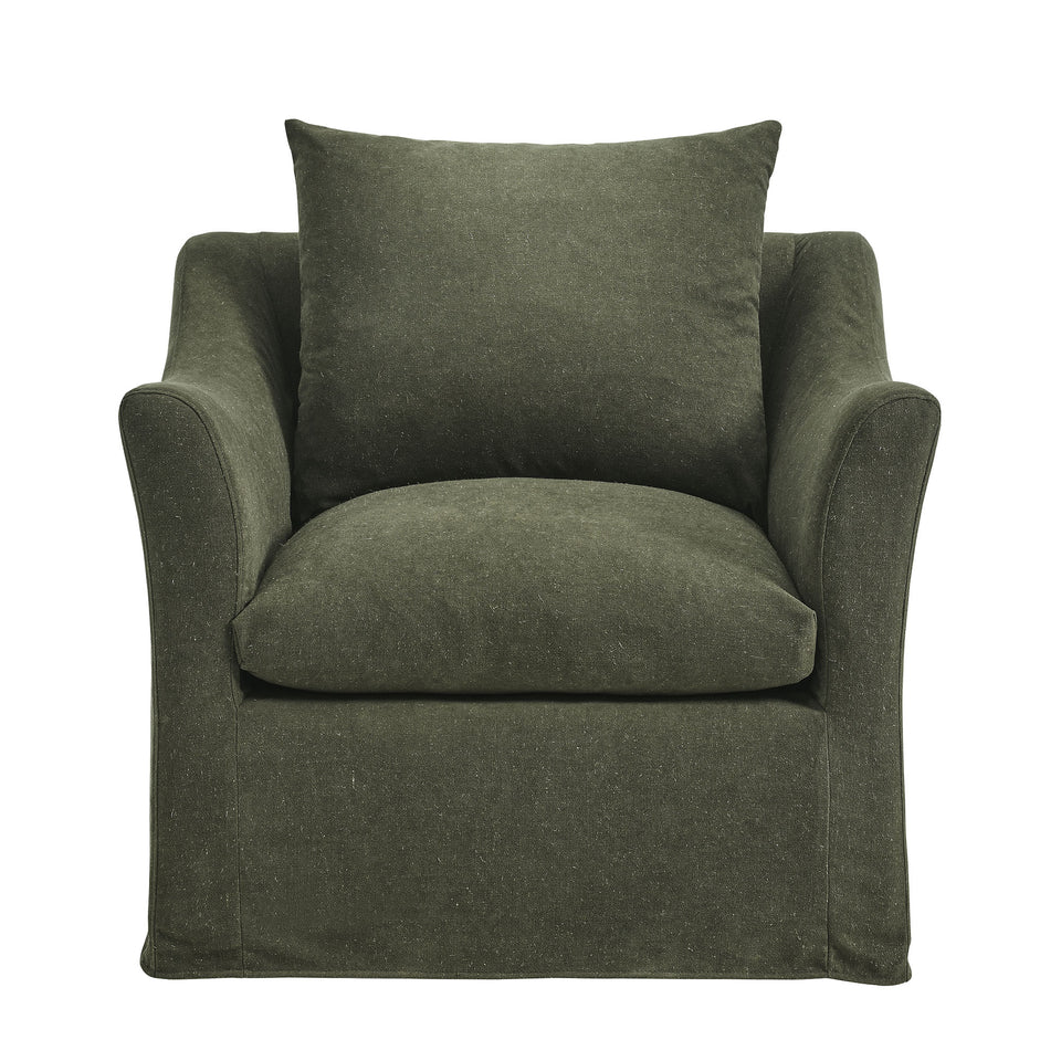 Somerset Linen Blend Slipcovered Armchair by Modway